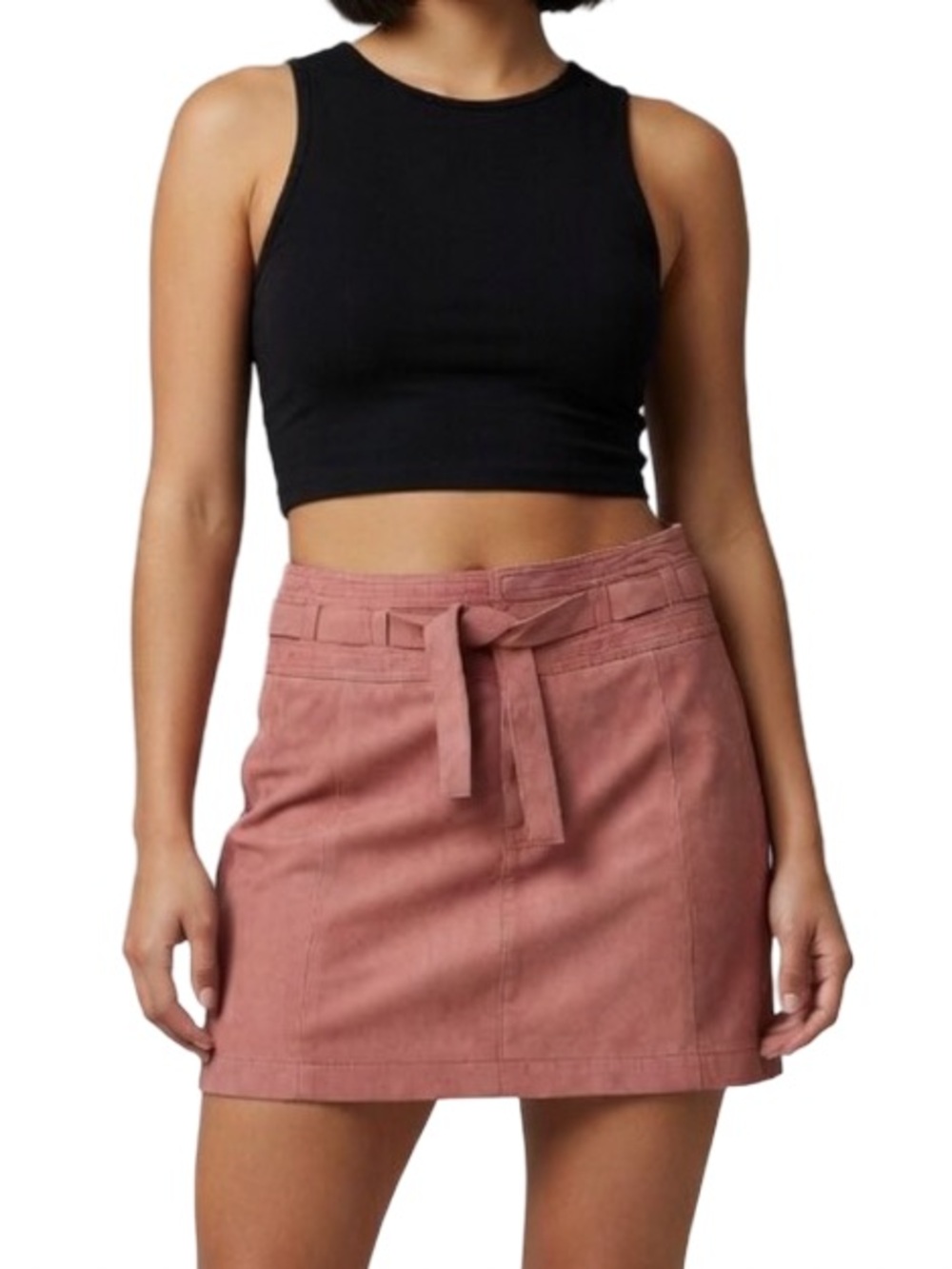 Free People Suede Livin For Love Mini Skirt Size 12 NWOT